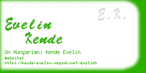 evelin kende business card